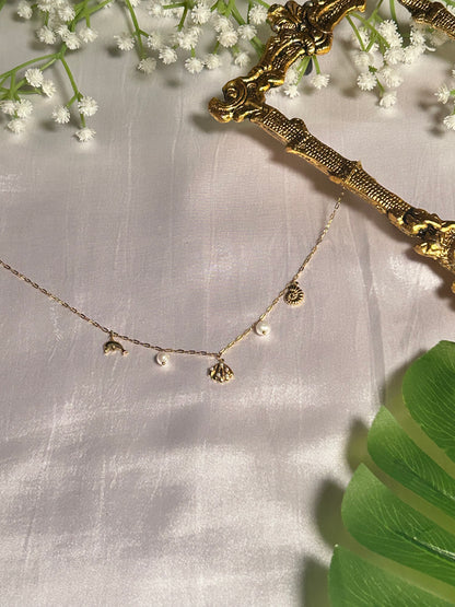 Gilty Sea Charms Necklace | 18K Gold Plated